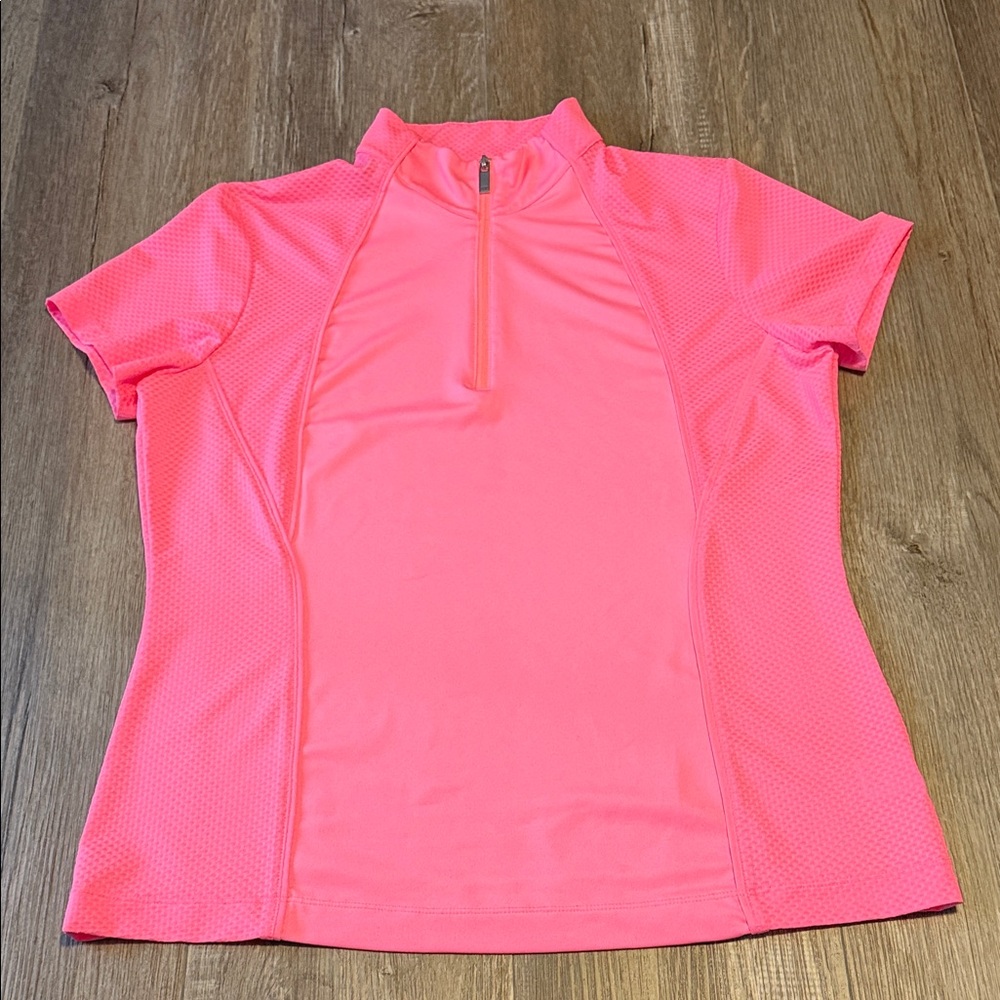 Women’s Short Sleeve Tail White Label Zip-Front Golf Shirt